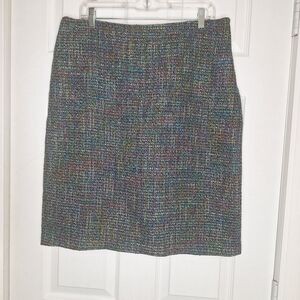 Coldwater Creek Colorful Tweed Pencil Skirt Size 14